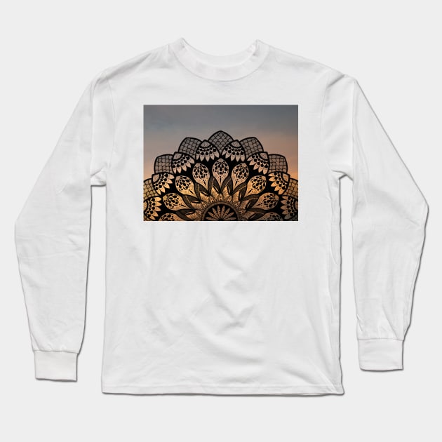 Mandala The Sunrise Series 002 Long Sleeve T-Shirt by abcdefgrace